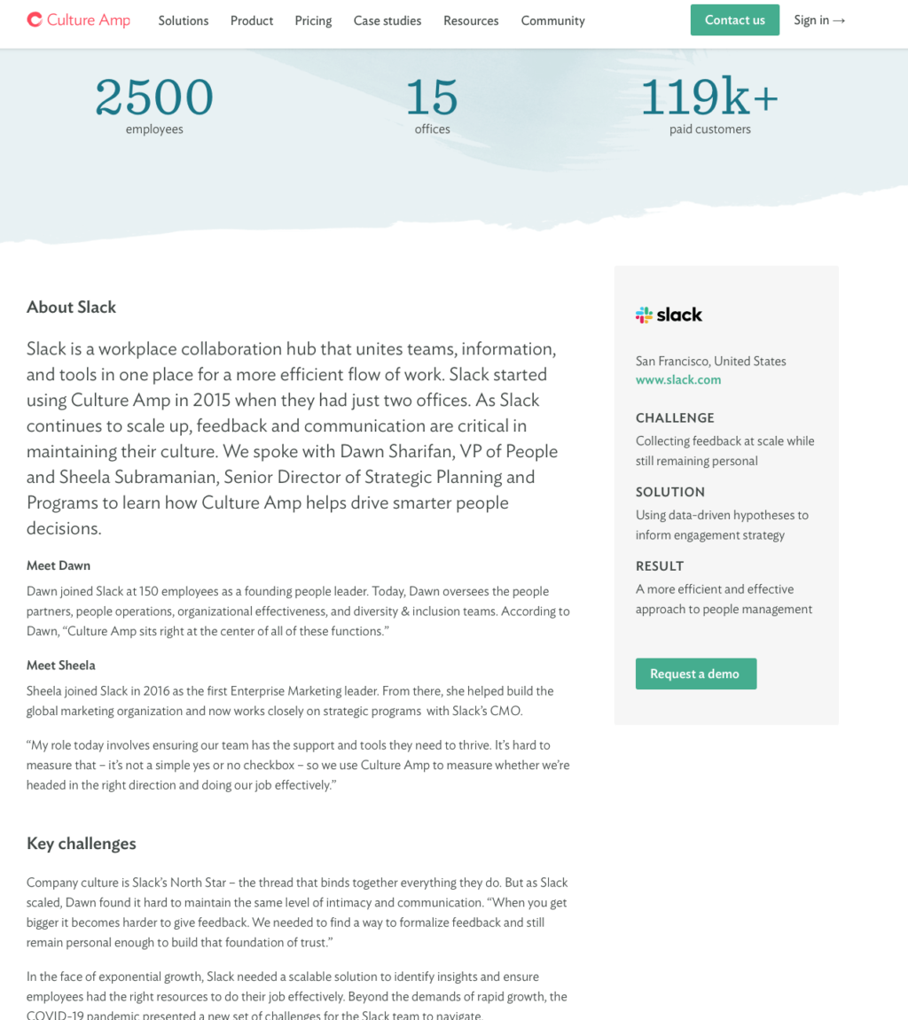 Case Study Examples: Cultureamp