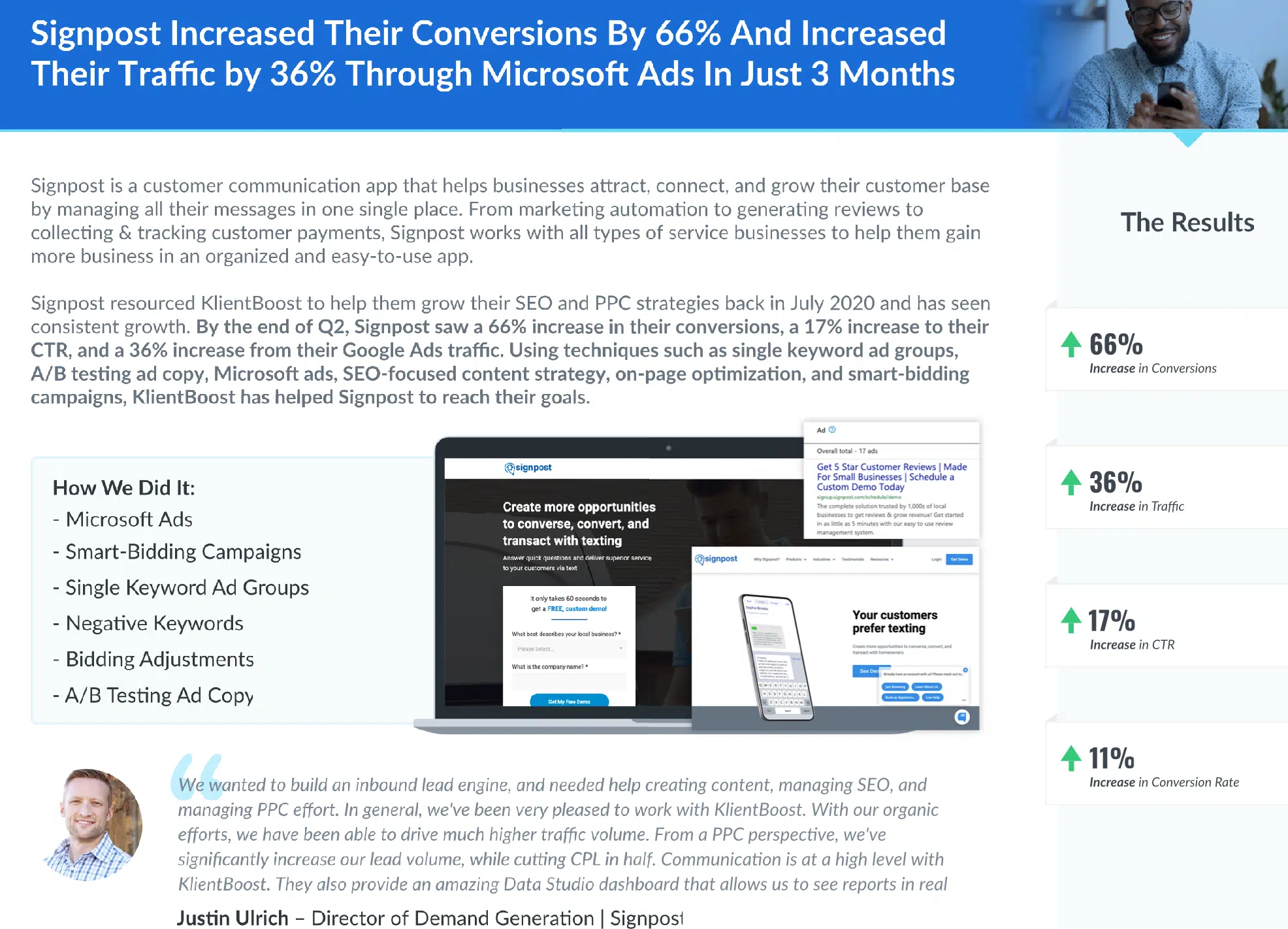 Klientboost — Signpost Case Study Pdf