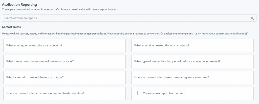 Hubspot Campaign Report: Attribution Report