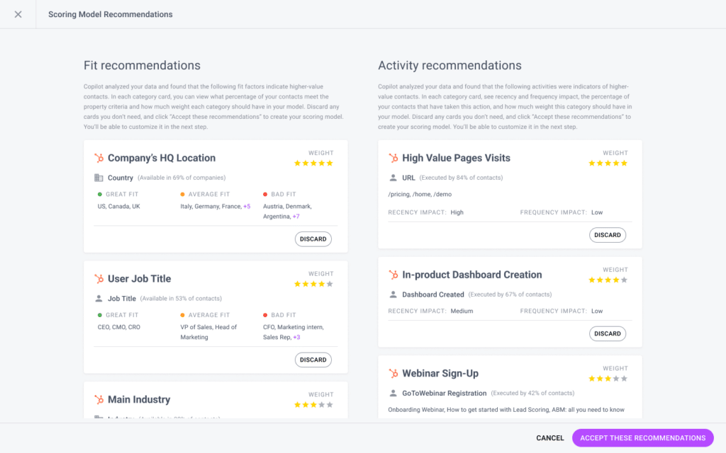 Screenshot Of Breadcrumbs Copilot Recommendations