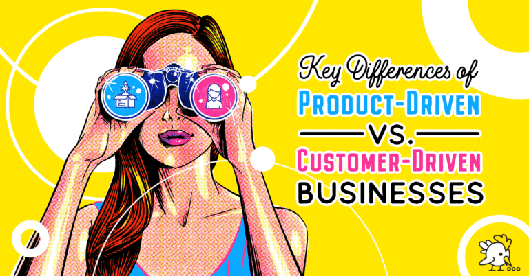 Illustration Of Product-Driven Vs. Customer-Driven Businesses