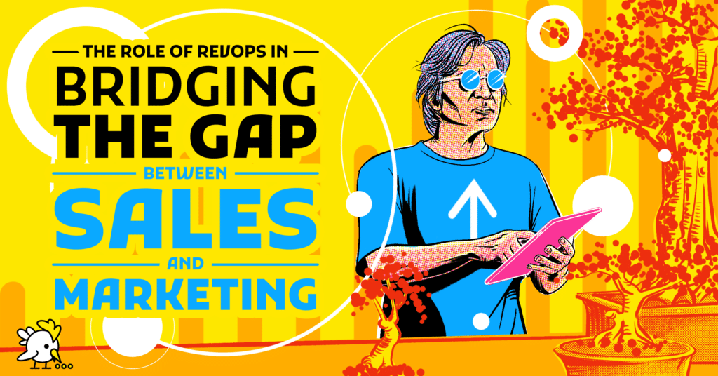 Illustration For Breadcrumbs Blog Post Entitled Bridging The Gap Between Sales And Marketing With Revops