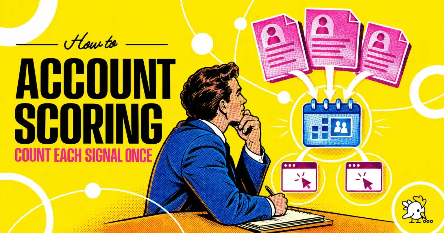 Account Scoring Illustration Showing An Analyst Tracing Repeated Records To One Buying Signal